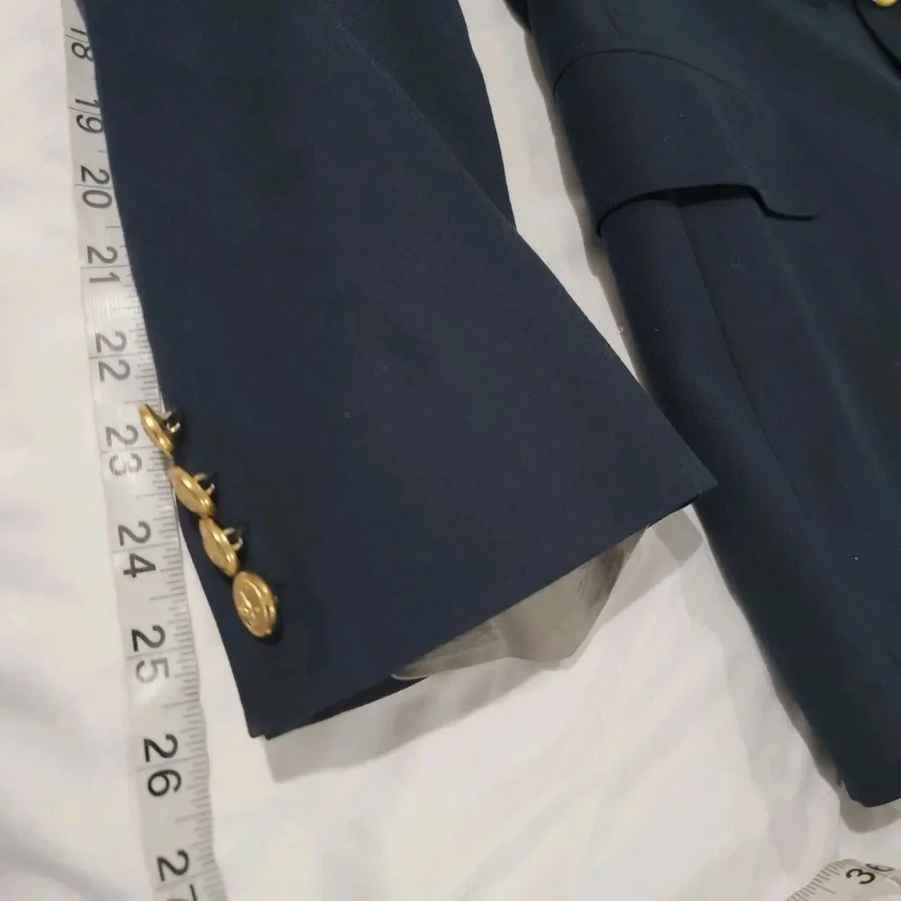 Vintage Polo University Ralph Lauren Mens Blazer Size 44‎ R Blue Gold Union Made